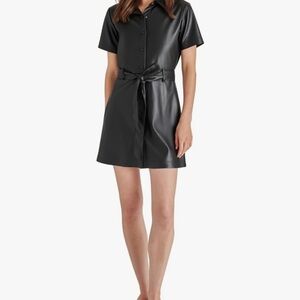 Steve Madden women’s Jolene dress faux leather sz L